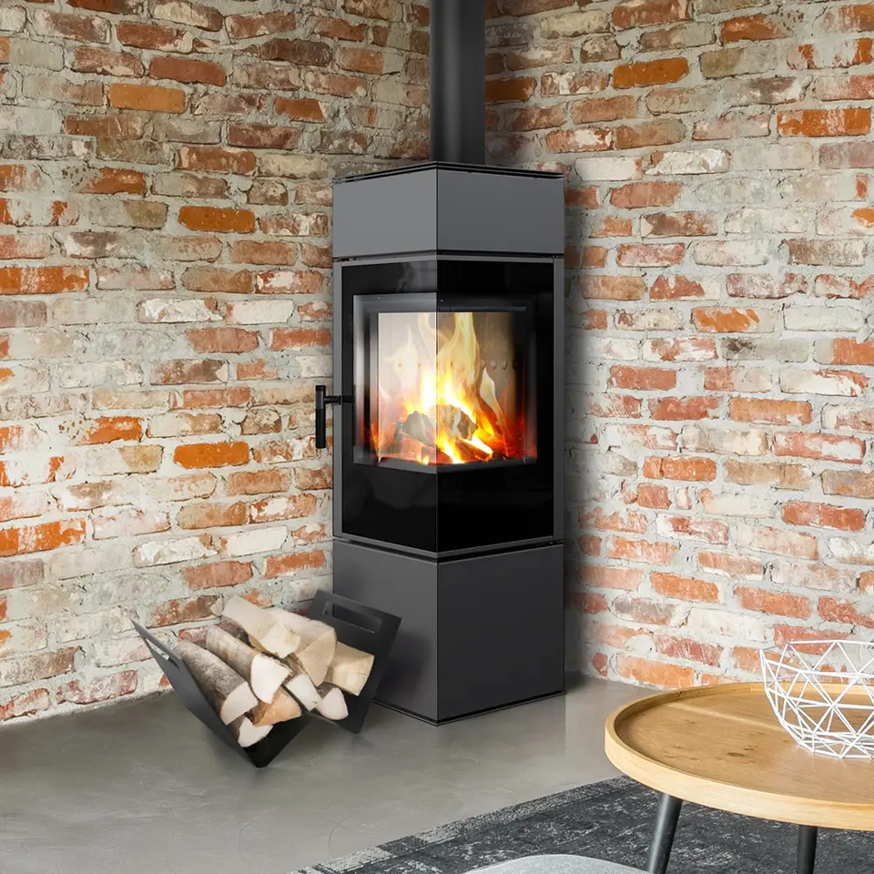 Сталева кутова піч-камін Kratki THOR 8 (8,0 кВт) - купити за