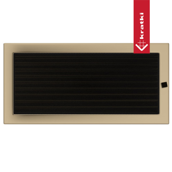 Камінна решітка 22x45 золото гальванічне з жалюзями Kratki