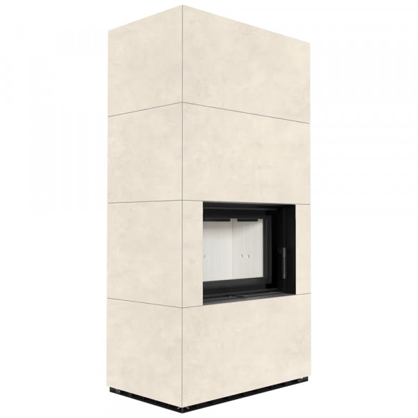 Камин Kratki FLOKI BOX 8 kW Ø 160  в корпусе с керамогранита FOKOS TALCO