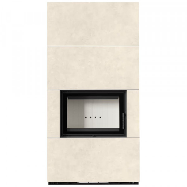 Камин Kratki FLOKI BOX 8 kW Ø 160  в корпусе с керамогранита FOKOS TALCO