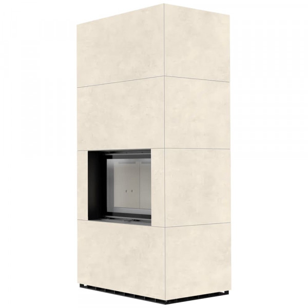 Камин Kratki FLOKI BOX 8 kW Ø 160  в корпусе с керамогранита FOKOS TALCO