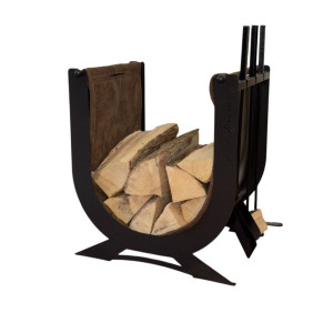 Набор для чистки и обслуживания камина FP-SET-LB с дровницей и мешком для дров