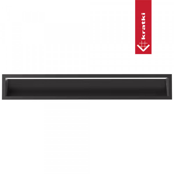 Камінна решітка LUFT чорна 12x80 Slim Kratki