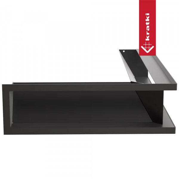 Каминная решетка LUFT угловая правая черная 40x60x12  Slim Kratki