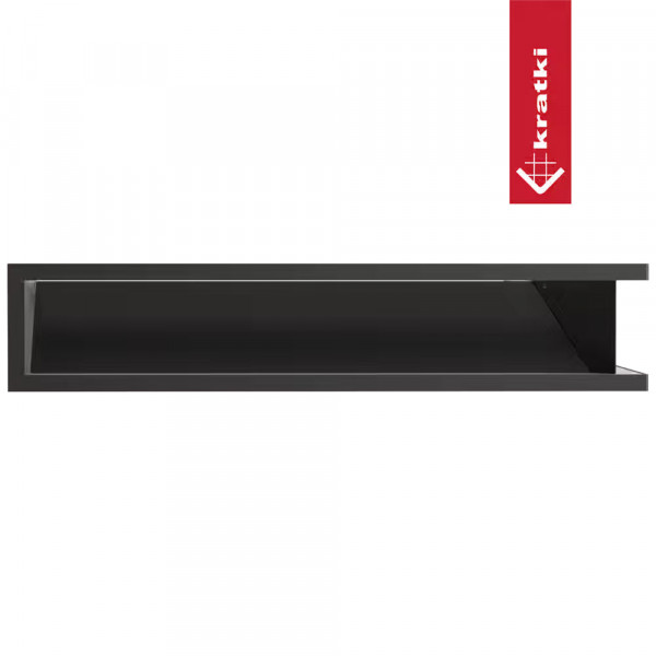 Каминная решетка LUFT угловая левая черная 60x40x12 Slim Kratki