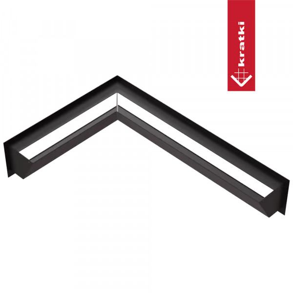 Каминная решетка LUFT угловая левая черная 60x40x12 Slim Kratki