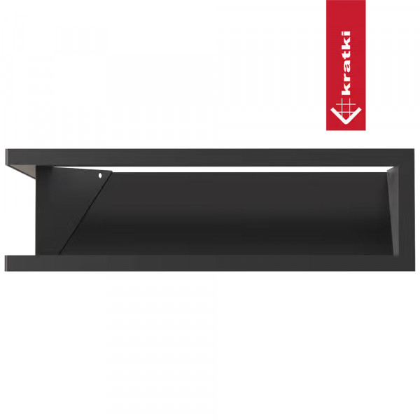 Каминная решетка LUFT угловая левая черная 60x40x12 Slim Kratki