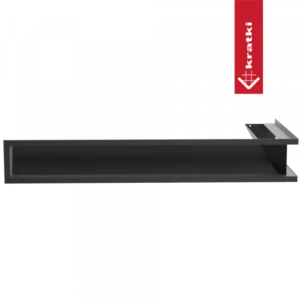 Каминная решетка LUFT угловая левая черная 80x40x12 Slim Kratki