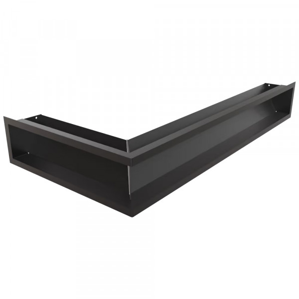 Каминная решетка LUFT  угловая правая черная 40x80x12 Kratki