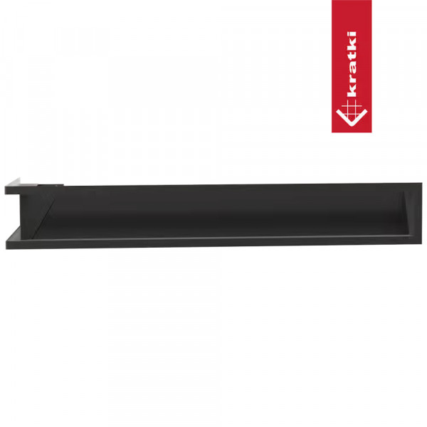Каминная решетка LUFT  угловая правая черная 40x80x12 Kratki
