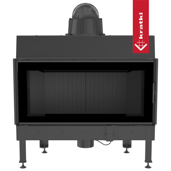 Каминная топка Kratki NADIA 14 черная внутренняя футеровка (14 кВт)