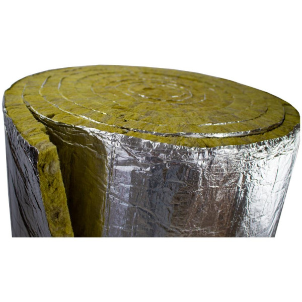 Ламельный мат Paroc Hvac Lamella Mat AluCoat (минеральная вата) с алюминиевой фольгой для воздуховодов Kratki