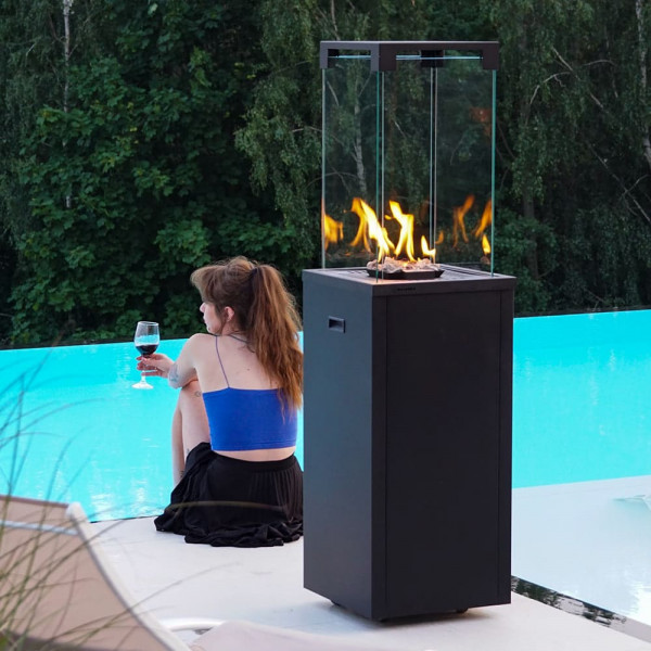Газовый обогреватель Kratki  PATIO LIGHT черный (8,0 кВт)