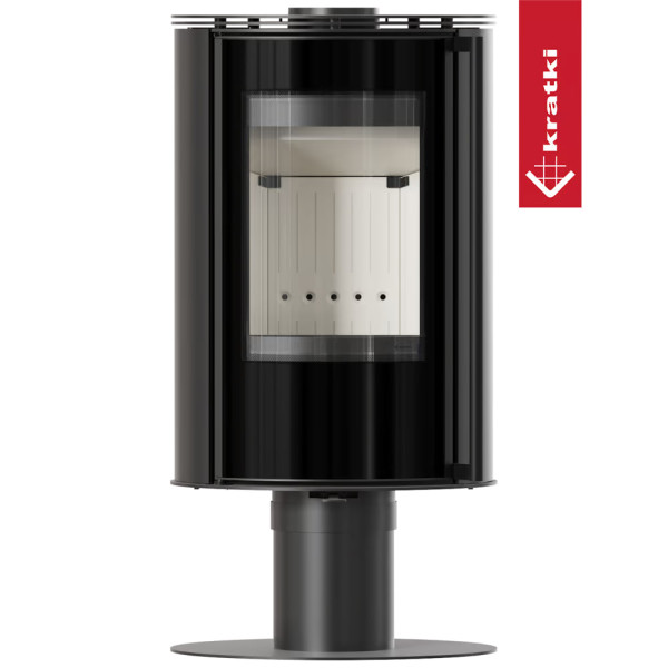 Стальная печь-камин Kratki ERIK на ножке с вращающимся корпусом (5,5 кВт)