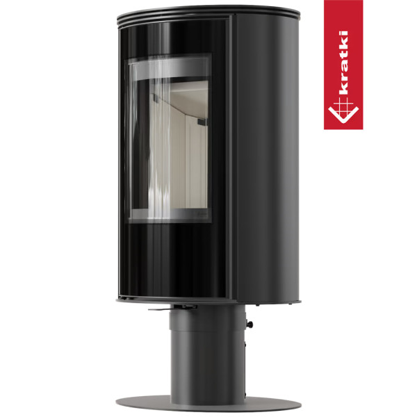 Стальная печь-камин Kratki ERIK на ножке с вращающимся корпусом (5,5 кВт)