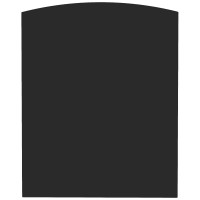 Стальная подставка для печи размером 80х100 см. черная, узор 8