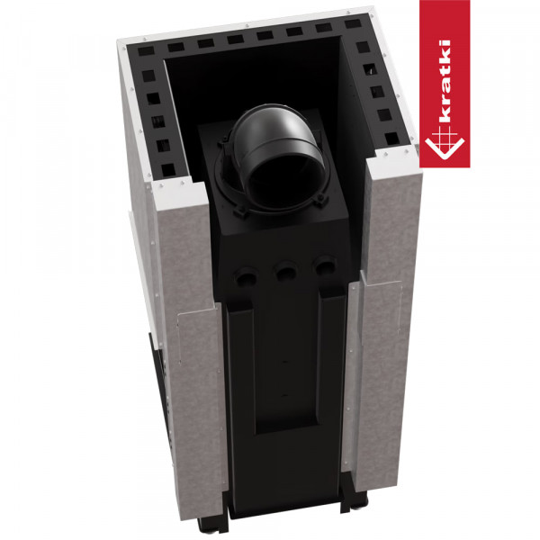 Каминная топка Kratki REGNOR 600/400  Ø 200 трёхсторонняя  (7 кВт)
