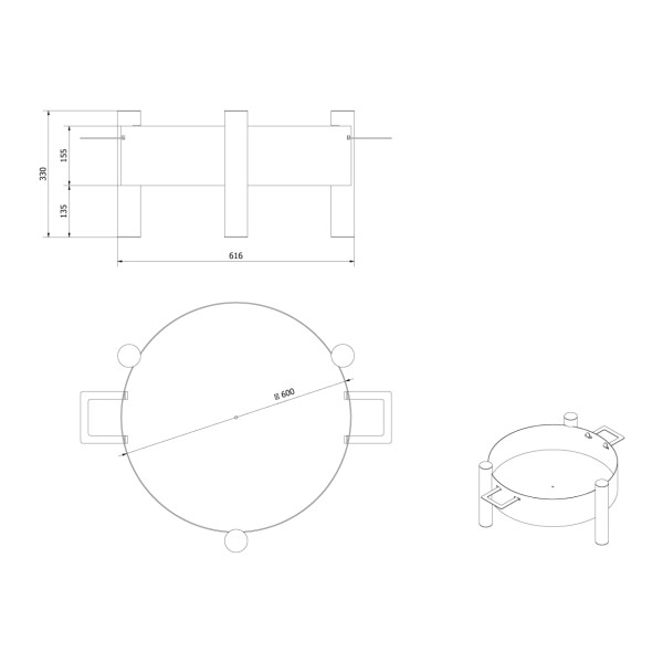 Садовый очаг ROTONDO Kratki