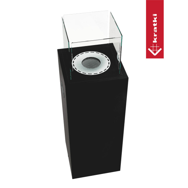 Біокамін Kratki TOWER чорний