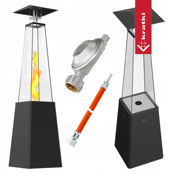 Газовый обогреватель Kratki UMBRELLA BS стальной черный (12,0 кВт)