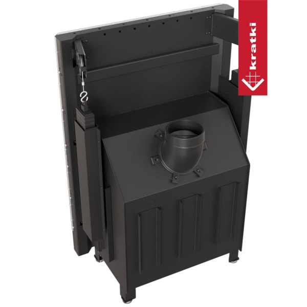 Каминная топка Kratki ZIBI ECO Ø 180 гильотина (10.0 кВт)