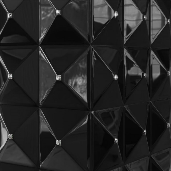 Биокамин Kratki EGZUL черный с кристаллами Swarovski глянцевый с сертификатом TUV
