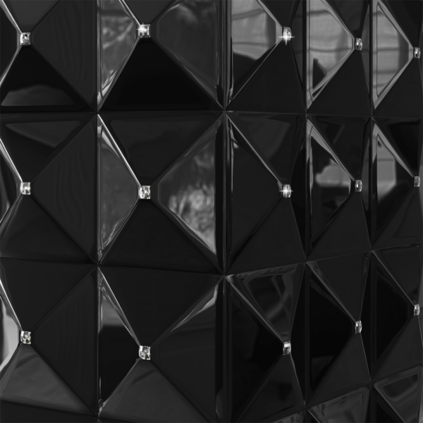 Біокамін Kratki EGZUL чорний з кристалами Swarovski глянцевий з сертифікатом TUV