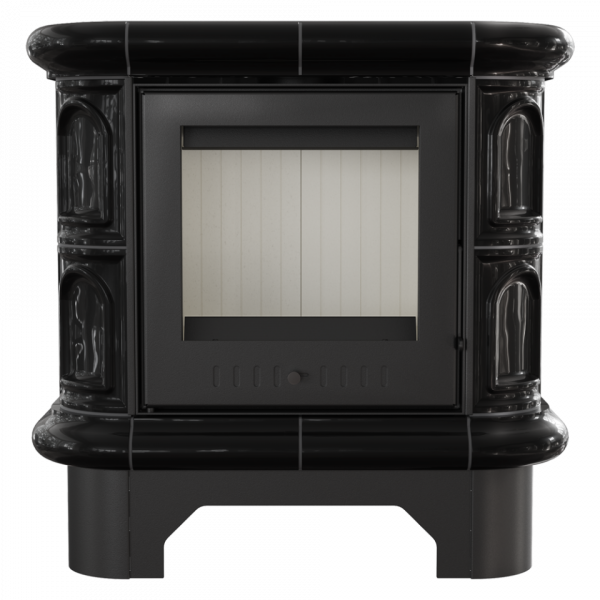 Кафельная печь-камин Kratki WK 440 кафель черная (6,5 кВт)