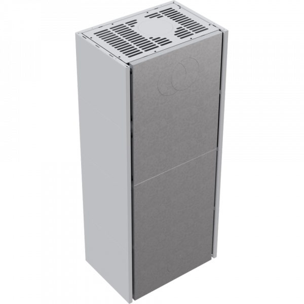 Камин Kratki SIMPLE 12 BS левая в корпусе BOX стальной - белый