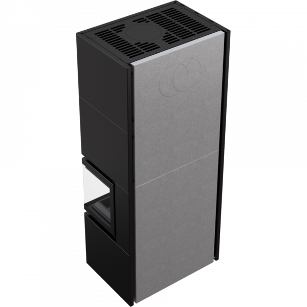 Камін Kratki SIMPLE 12 BS права в обудові BOX стальний - чорний