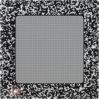 Решетка Venus с кристаллами Swarovski черно-серебряная 17x17