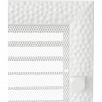 Решетка Venus белая с жалюзи 22x45
