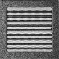 Решетка черно-серебряная с жалюзи 22x22