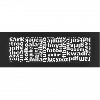 Решетка ABC черная 17x49