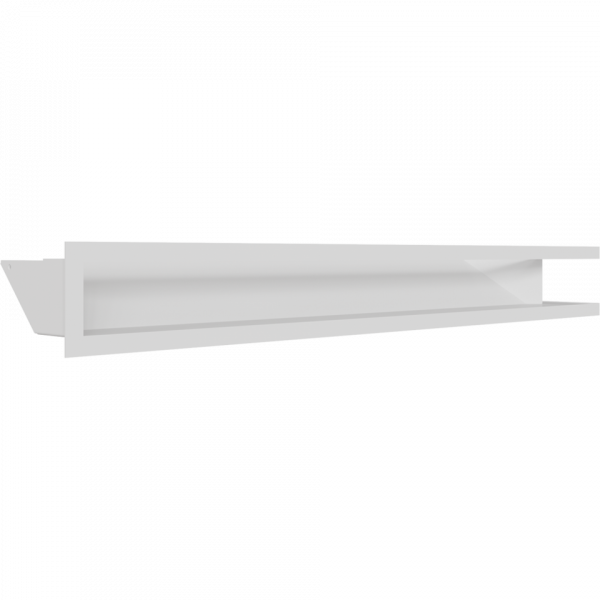 Камінна решітка LUFT кутовий лівий білий 80x40x9 Kratki