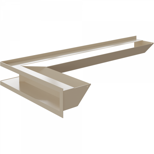 Камінна решітка LUFT кутовий лівий кремовий 80x40x9 Kratki