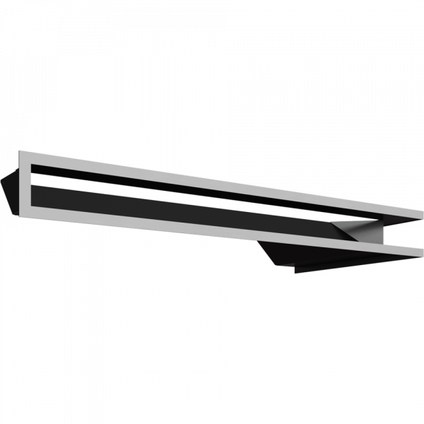 Камінна решітка LUFT кутовий лівий шліфований 80x40x9 Kratki