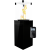 Корпус і колір: нижня частина обігрівача викладена чорними скляними панелями. Розмір: версія STANDARD ширина: 48,2 см, глибина: 48,2 см, висота: 155,30 см. Керування: за допомогою пульта.  + 76 239 грн. 