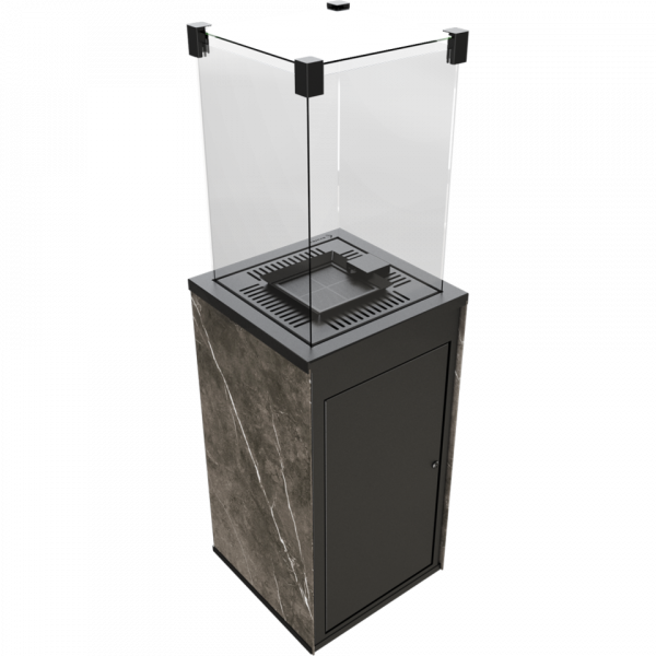Газовий обігрівач Kratki PATIO MINI керамограніт NATURALI PIETRA GREY - пульт (8,2 кВт)