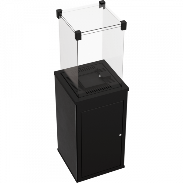 Газовый обогреватель Kratki PATIO MINI керамогранит BLEND NERO - пульт (8,2 кВт)