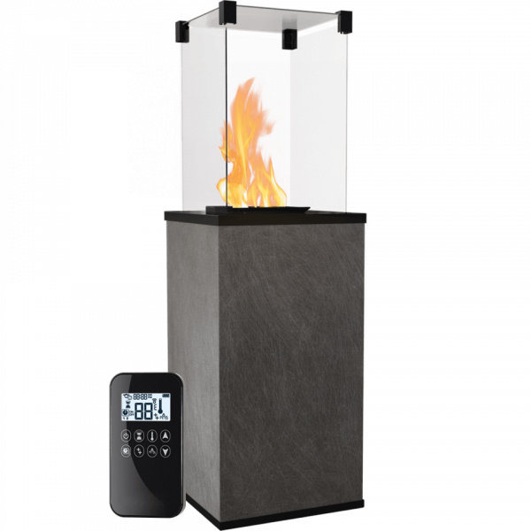 Газовий обігрівач Kratki PATIO MINI керамограніт SETA LIQUORICE - пульт (8,2 кВт)