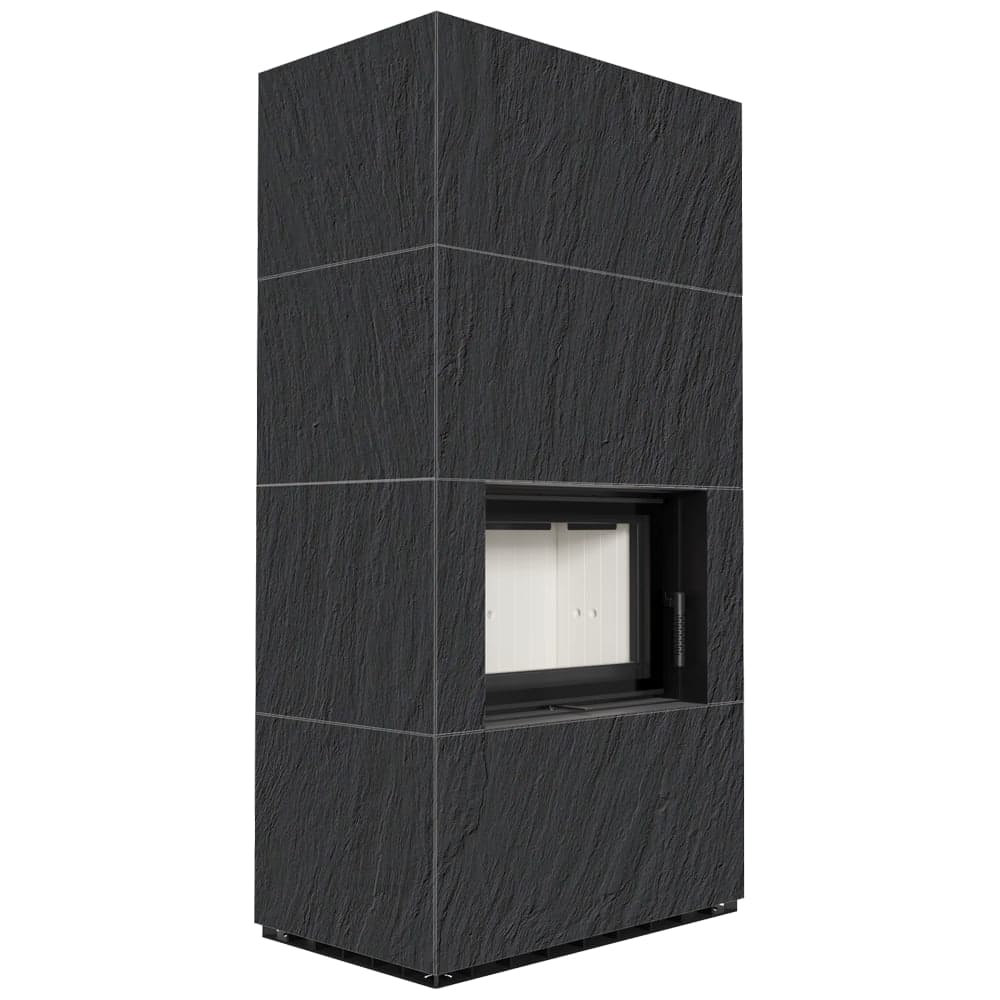 Камин Kratki FLOKI BOX 8 kW Ø 160 в корпусе с керамогранита NATURALI ...